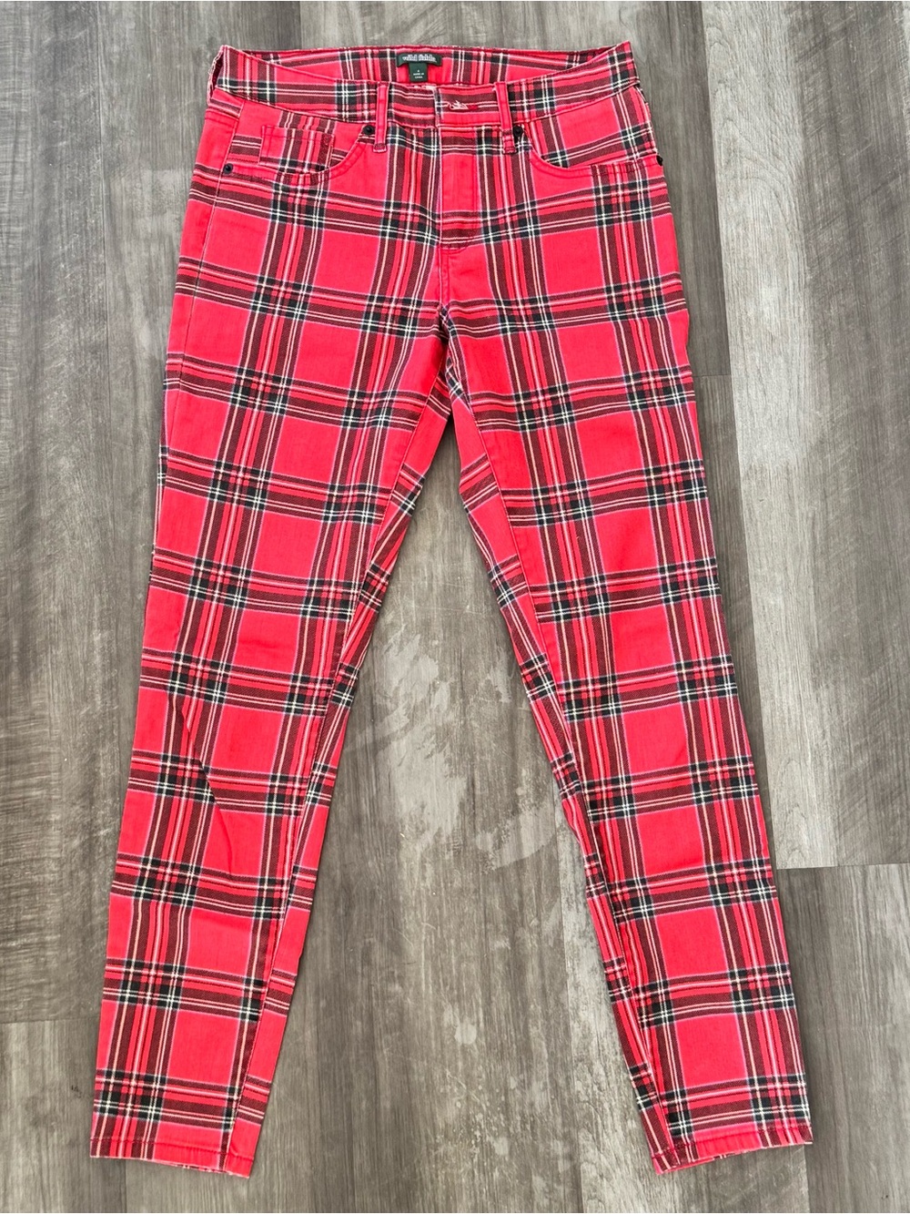 Wild Fable Red Plaid Stretch Pants